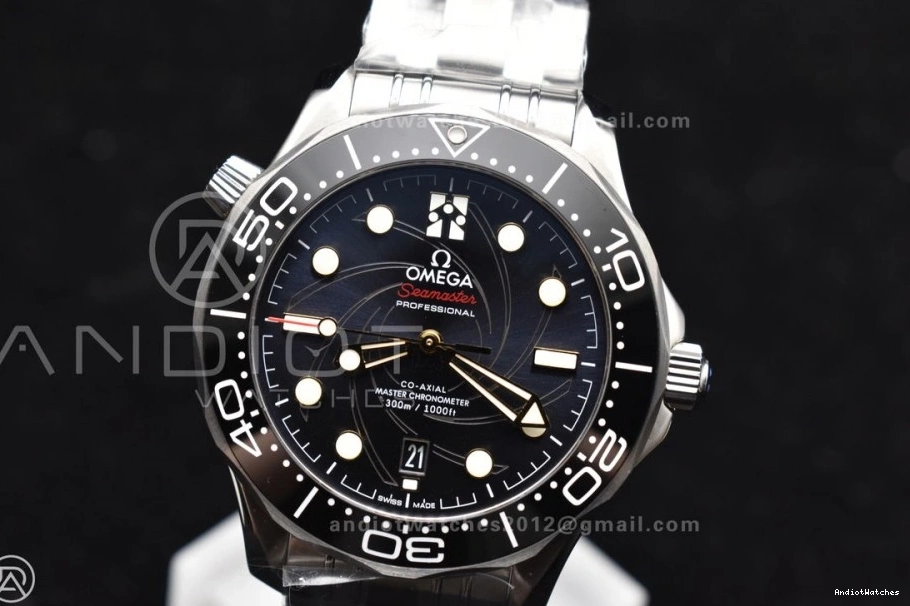 Bracelet Edition SS 1:1 Dial Best Diver James Black VSF 1094 Bond Black 007 A Seamaster On Ceramic Supportive 300M 1025